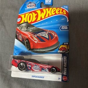 Mattel Hot Wheels NHRA Supercharged Drag Racer - Red, Blue, White
